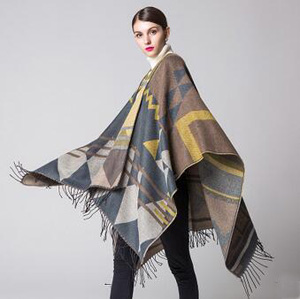 Bohemia chaddar tassel fork cape scarf wholesale