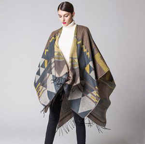 Bohemia chaddar tassel fork cape scarf wholesale
