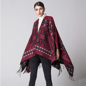 Cross plum blossom chaddar national wind scarf wholesale