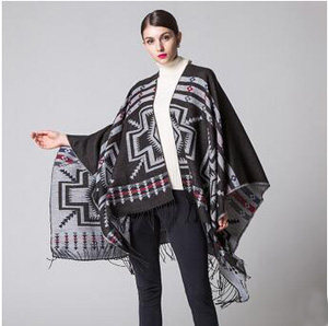 Cross plum blossom chaddar national wind scarf wholesale