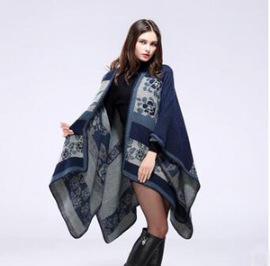 Female floret warm shawl cloak wholesale