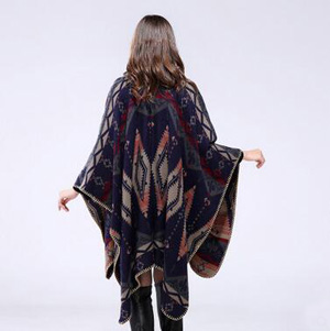 Geometric diamond chaddar split shawl wholesale