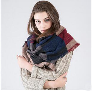 Female pentagram plaid scarves wholesale