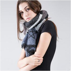 Female pentagram plaid scarves wholesale