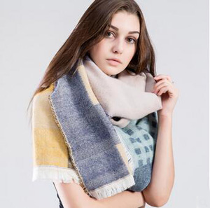 Square grid cloak hitting scene shawl scarf wholesale