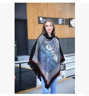 Plover flowers fringed shawl wholesale