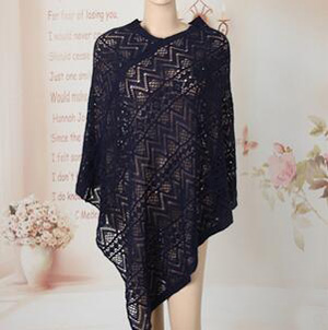 Female hollow out flowers irregular cloak scarf wholesale