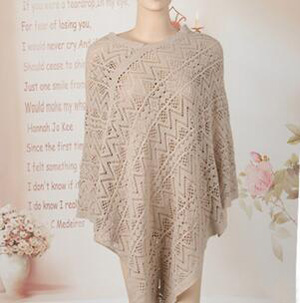 Female hollow out flowers irregular cloak scarf wholesale