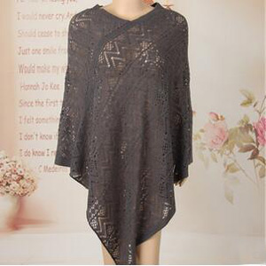 Female hollow out flowers irregular cloak scarf wholesale