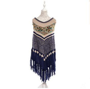 Imitation cashmere national style leisure sequins cloak wholesale