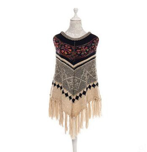Imitation cashmere national style leisure sequins cloak wholesale