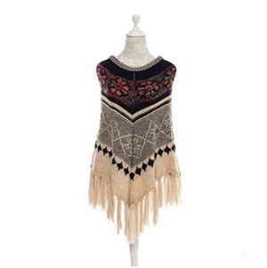 Imitation cashmere national style leisure sequins cloak wholesale