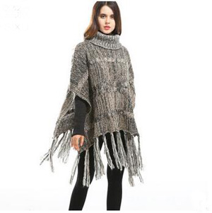 High collar tassel warm cloak shawl scarf wholesale