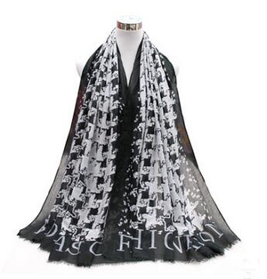 Suet plover case small square grid printing scarf