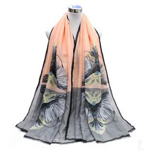 Color matching eagle printing suet wool scarves wholesale