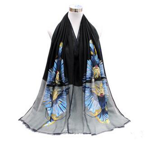 Color matching eagle printing suet wool scarves wholesale