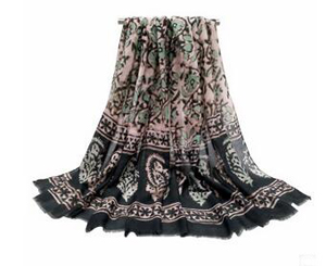 Cane printing suet wool scarf wholesale