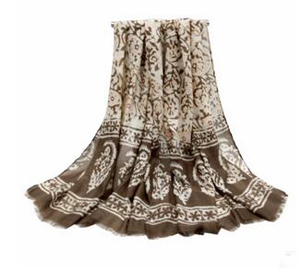 Cane printing suet wool scarf wholesale