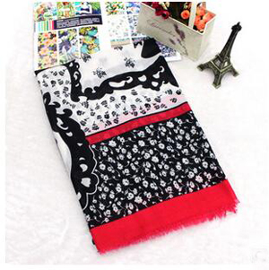 Head suet printed velvet lady scarf wholesale