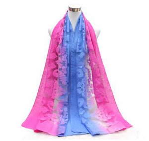 Hanging dyeing color cut flower scarf wholesale