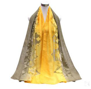 Hanging dyeing color cut flower scarf wholesale
