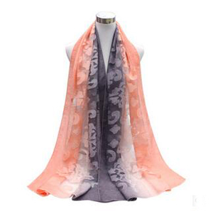 Hanging dyeing color cut flower scarf wholesale