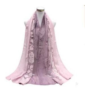 Hanging dyeing color cut flower scarf wholesale