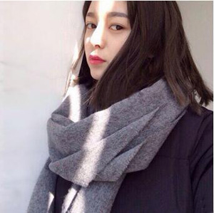 Pure color tassels female warm cashmere scarf wholesale