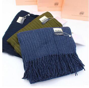 Fold pure color female cashmere scarf wholesale