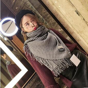Fold pure color female cashmere scarf wholesale