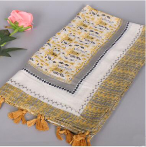 Small broken flower shawl tassel scarf wholesale