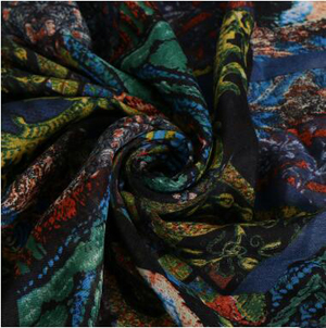 Ink painting female tassel scarf wholesale