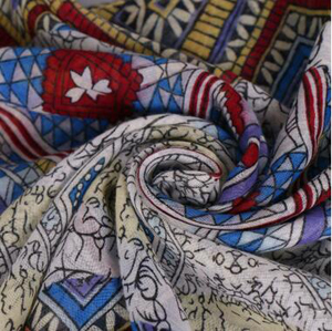 Female geometry warm scarf wholesale