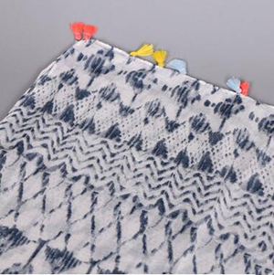 Printed female plain voile scarf