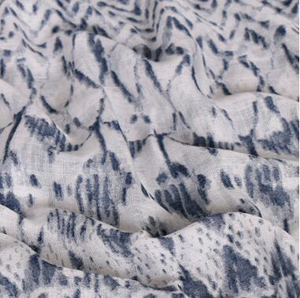 Printed female plain voile scarf