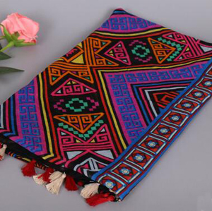 Geometric fringed shawl female scarf wholesale