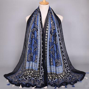 Geometric fringed shawl female scarf wholesale