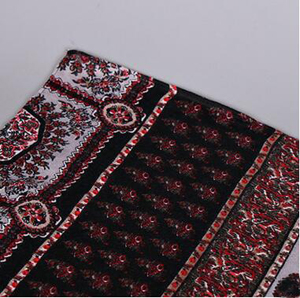 Red black stripe tassel scarf wholesale
