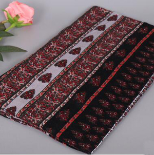 Red black stripe tassel scarf wholesale