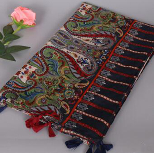 Factory direct sale tassel scarf cashew nuts scarf wholesale