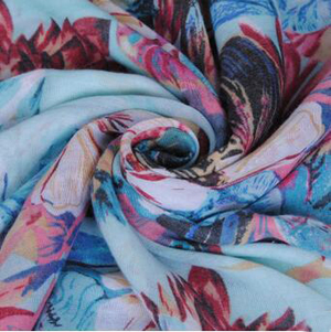 Cotton linen printed lady scarf wholesale