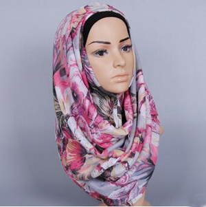 Cotton linen printed lady scarf wholesale