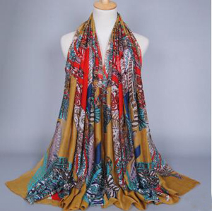 Cashew flower encryption voile scarf wholesale