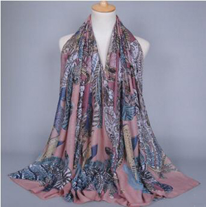 Cashew flower encryption voile scarf wholesale