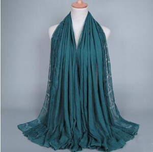 Cotton lace hollow-out female scarf wholesale