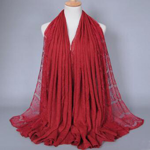 Cotton lace hollow-out female scarf wholesale