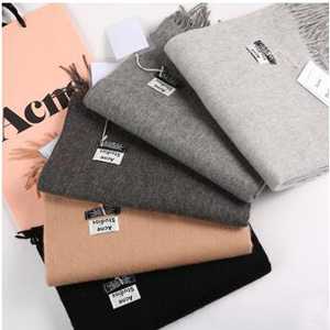 Pure color cashmere shawls tassel scarf wholesale