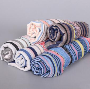 Tassel stripe female scarf wholesale