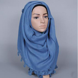 Monochromatic cotton tassel scarf wholesale
