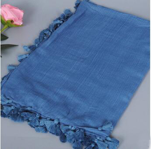 Monochromatic cotton tassel scarf wholesale